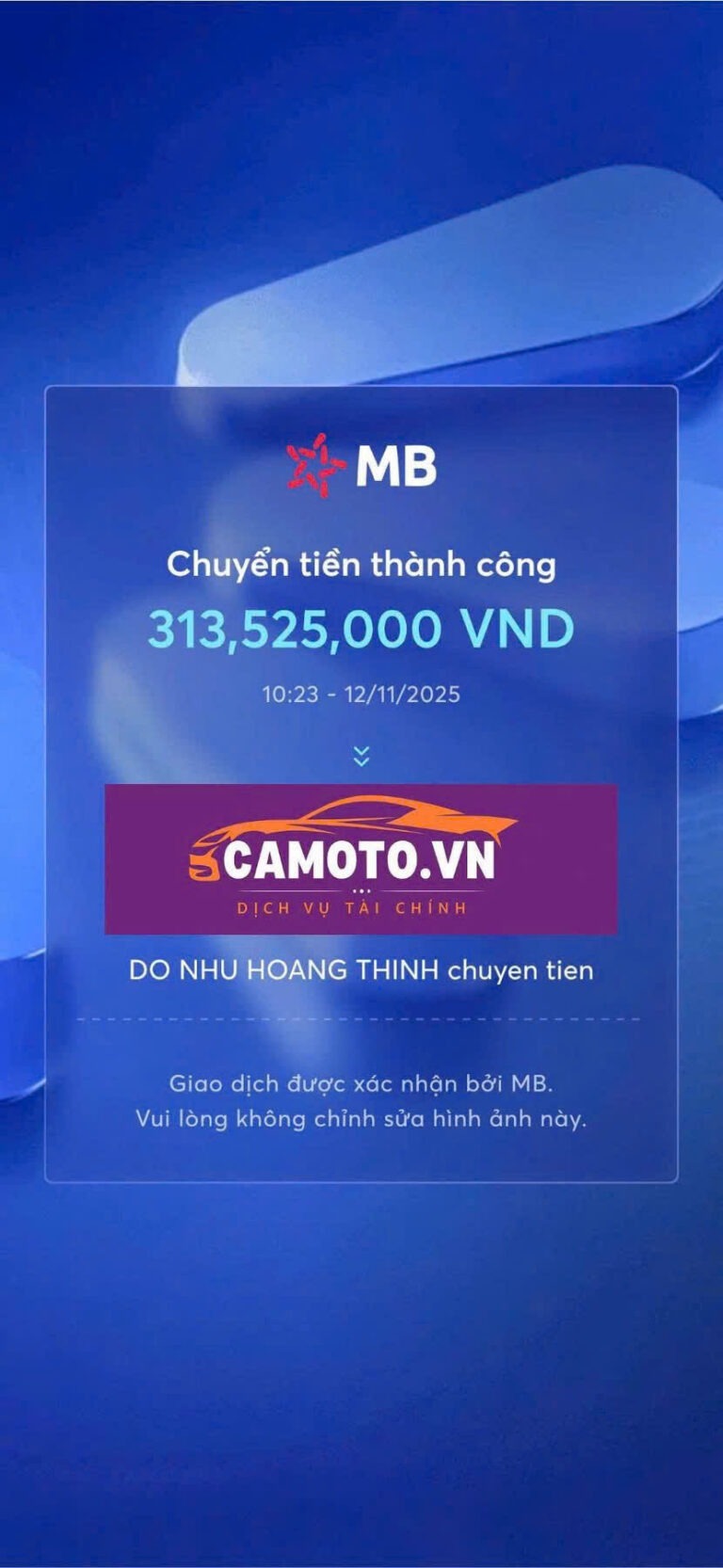 Giao dịch thành công – 3