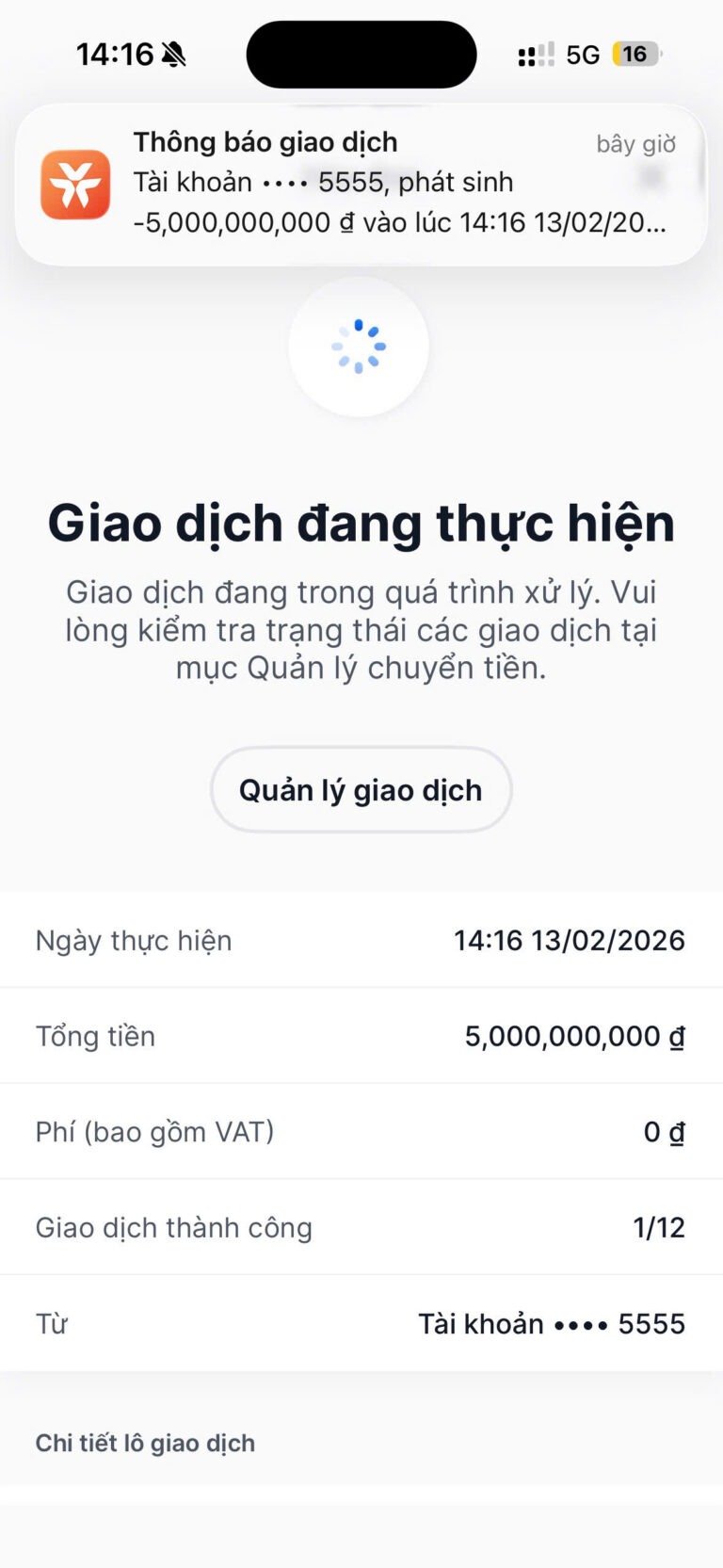 Giao dịch thành công – 7