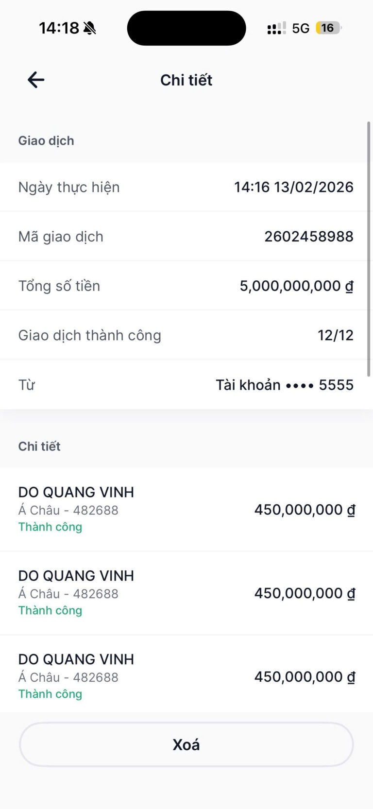 Giao dịch thành công – 9