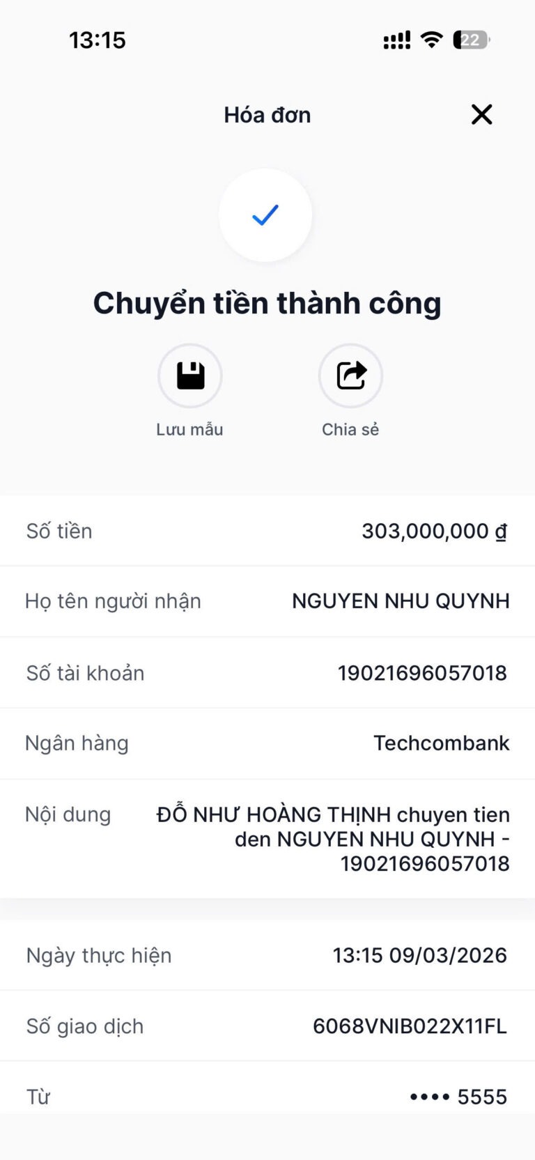 Giao dịch thành công – 17
