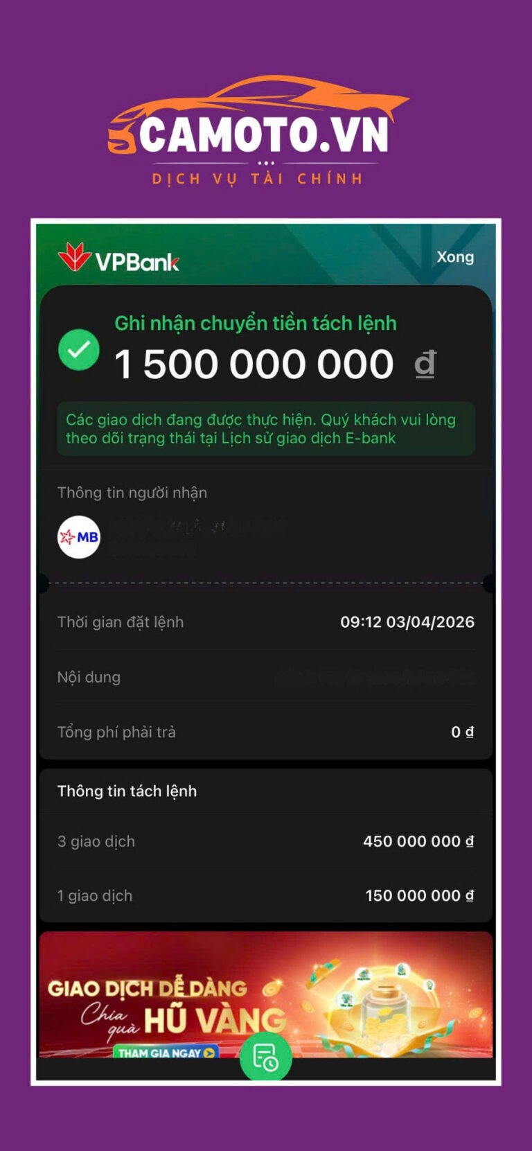 Giao dịch thành công – 26